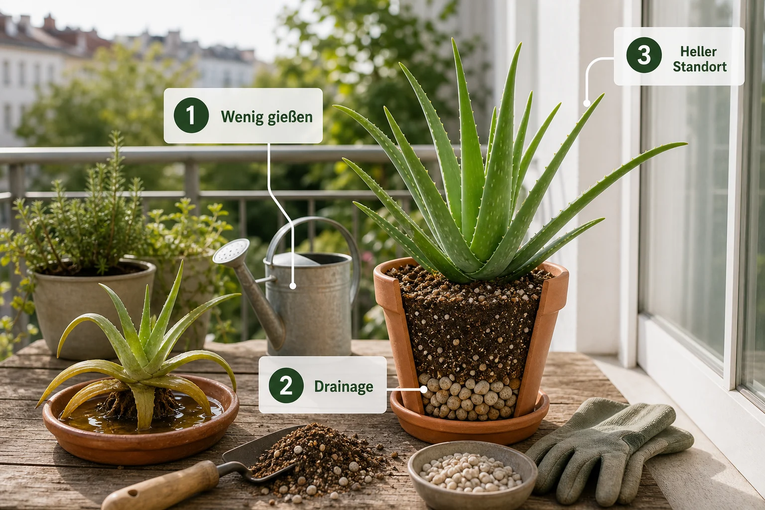 Infografik: Häufige Fehler und wie Sie sie vermeiden - Aloe Vera Pflege Gießen Umtopfen: Anleitung, Tipps und häufige Fehler