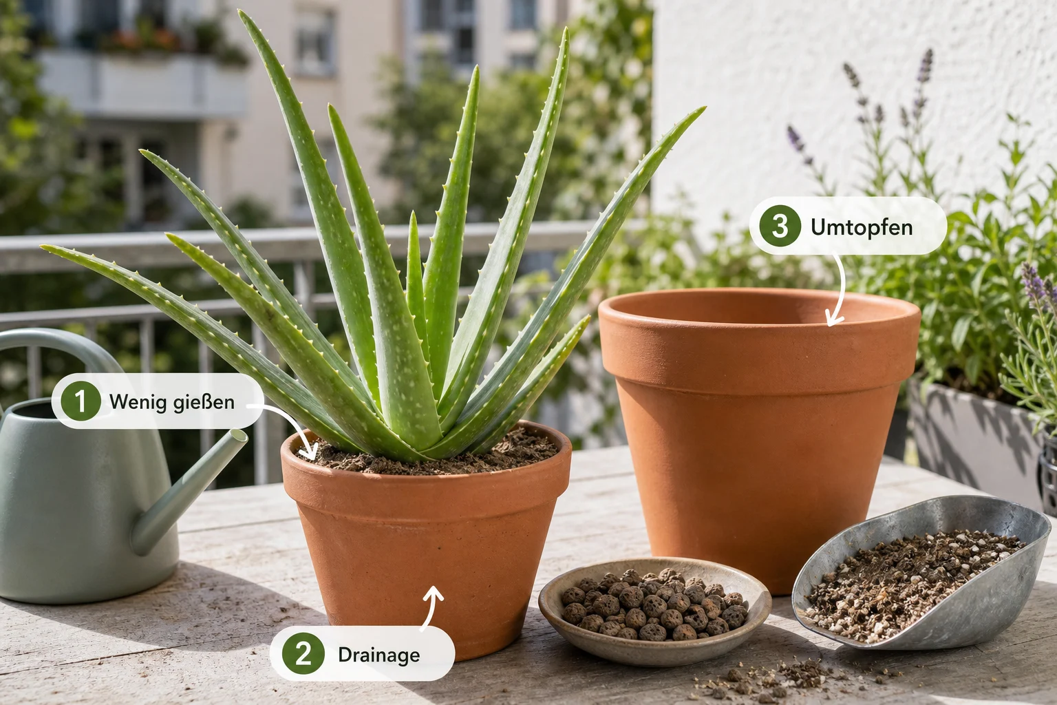 Infografik: Fazit - Aloe Vera Pflege Gießen Umtopfen: Anleitung, Tipps und häufige Fehler