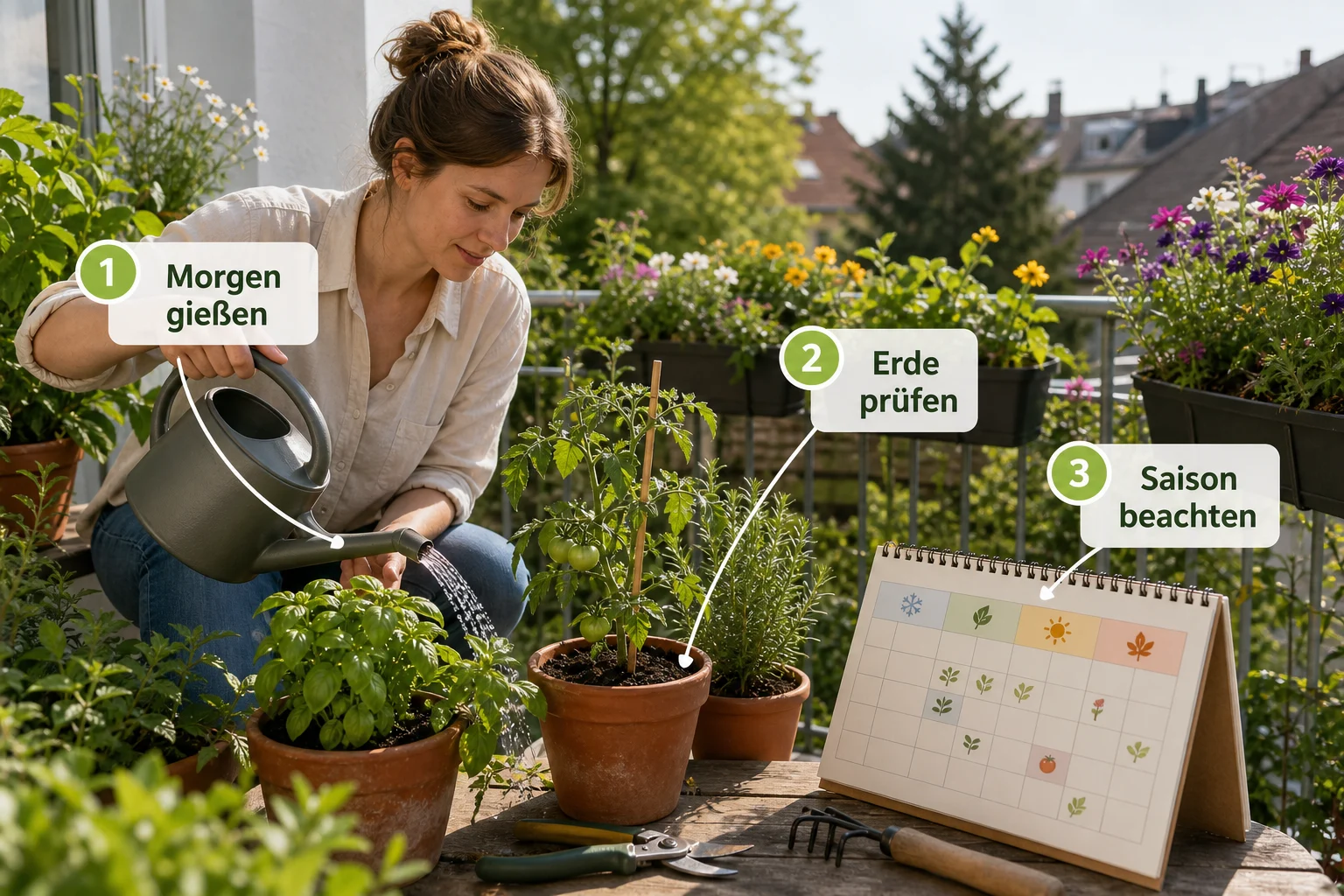 Infografik: Pflege, Timing und saisonale Besonderheiten - Anfängerfehler Garten Vermeiden: Anleitung, Tipps und häufige Fehler