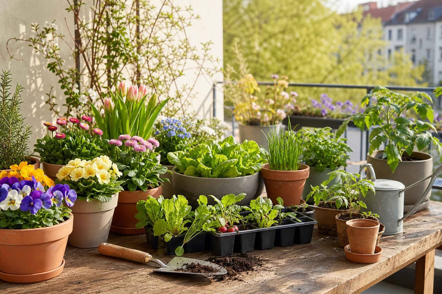 Balkon Frühling Bepflanzen Blumen Gemüse: Anleitung, Tipps und häufige Fehler