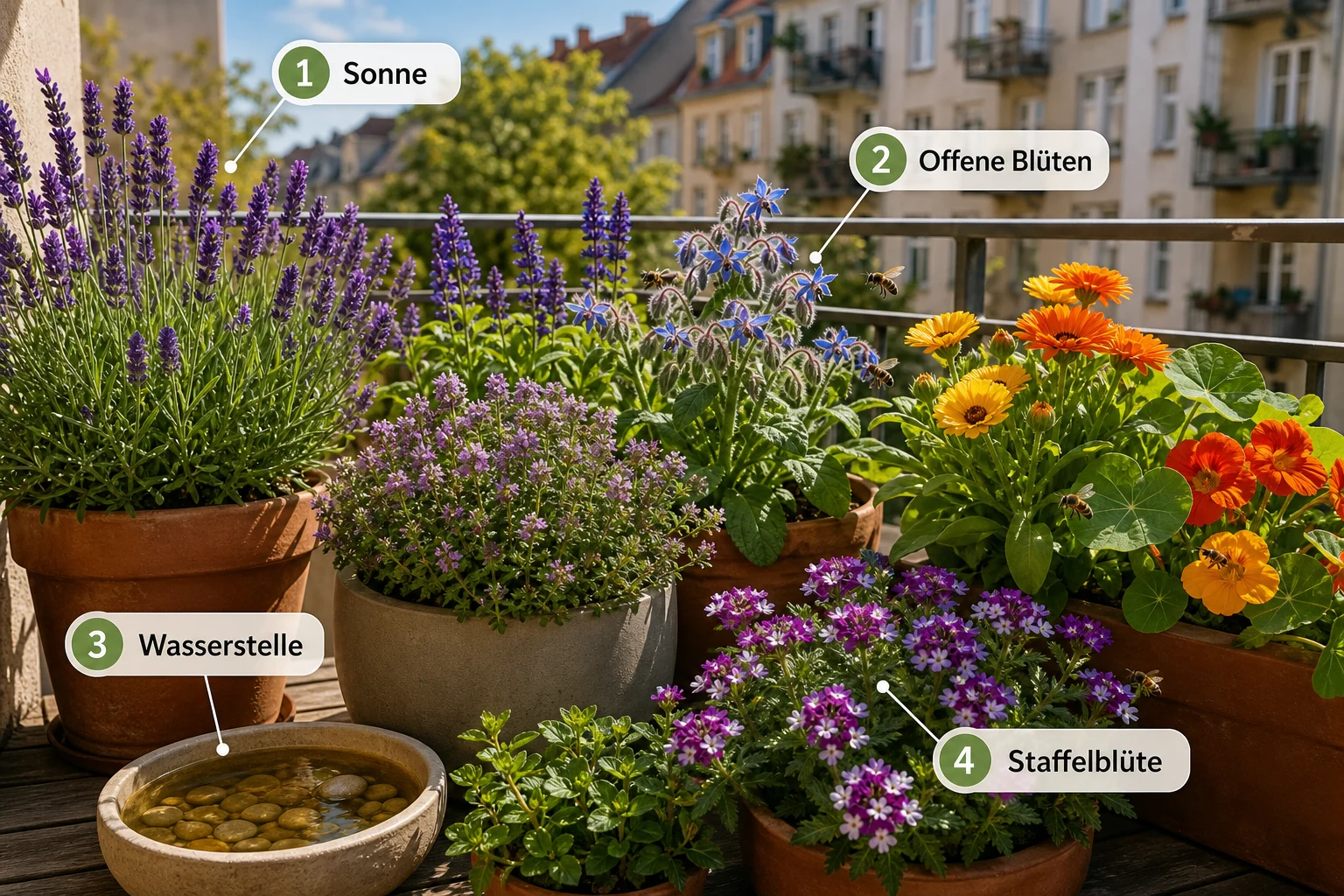 Infografik: Praktische Checkliste - Bienenfreundliche Balkonpflanzen Sonnig Liste: Anleitung, Tipps und häufige Fehler