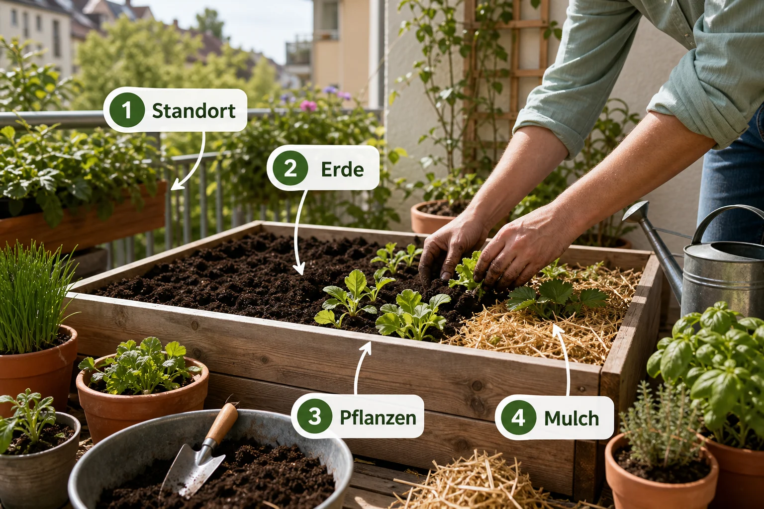 Infografik: Schritt-für-Schritt-Anleitung - Biogarten Anlegen Anfänger Tipps: Anleitung, Tipps und häufige Fehler
