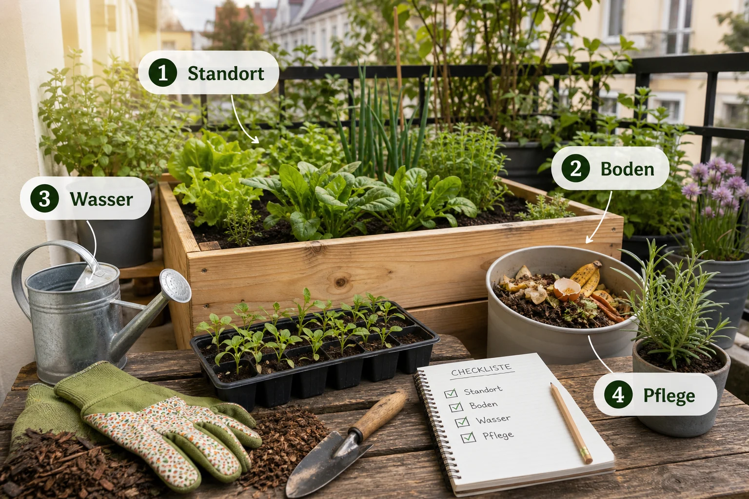 Infografik: Praktische Checkliste - Biogarten Anlegen Anfänger Tipps: Anleitung, Tipps und häufige Fehler