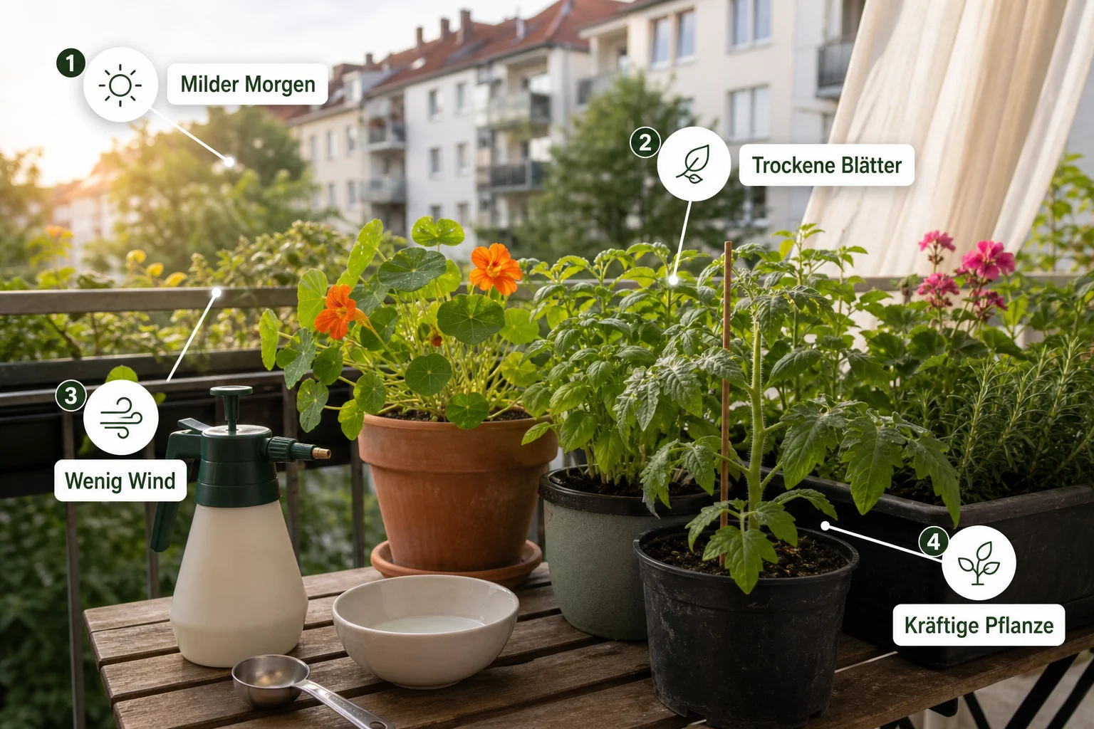 Erklärbild: Welche Voraussetzungen brauchen Balkonpflanzen, damit die Behandlung funktioniert? - Blattläuse Bekämpfen Hausmittel Spülmittel: erkennen, vorbeugen und lösen