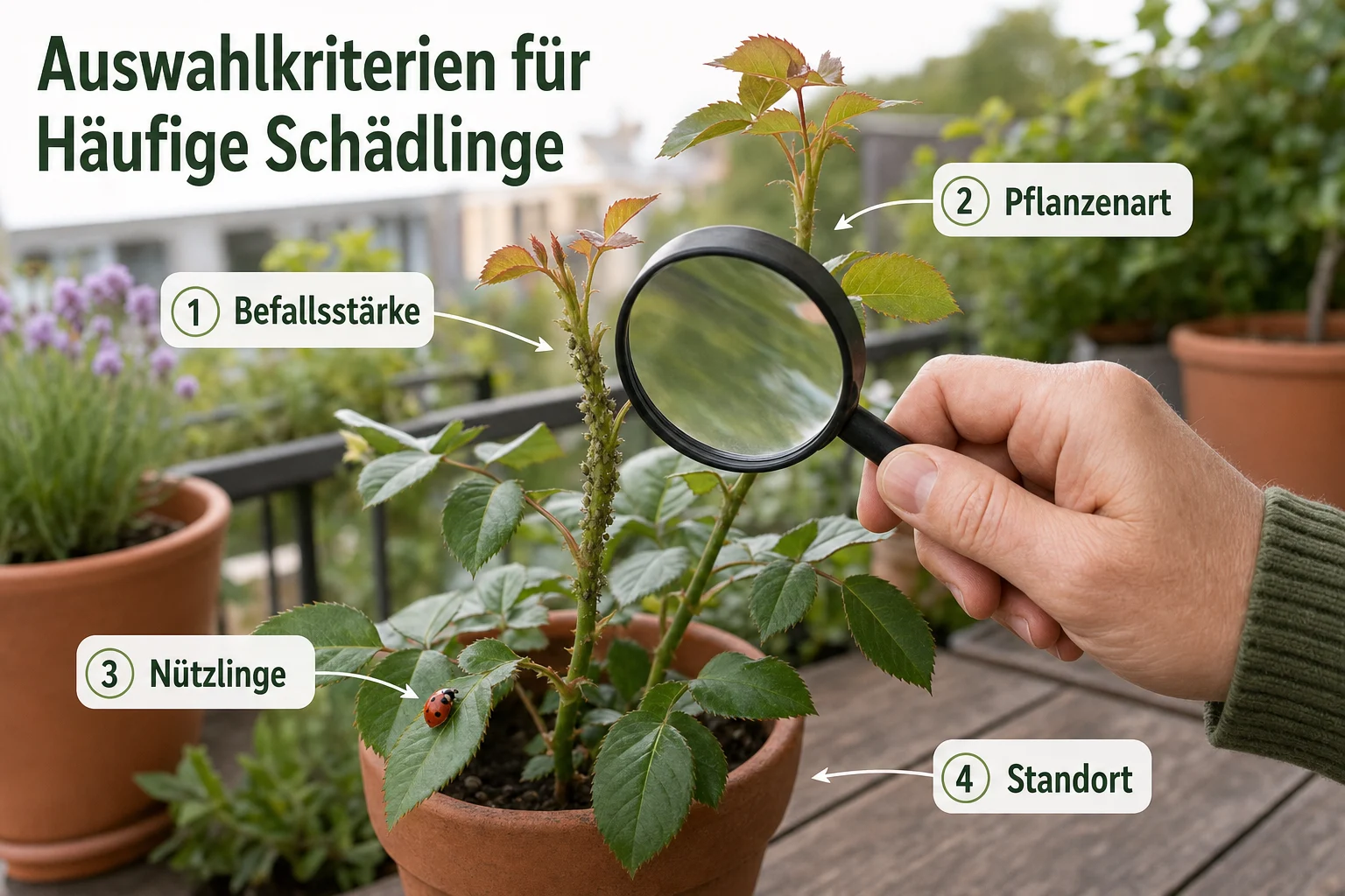 Infografik: Auswahlkriterien für Häufige Schädlinge - Blattläuse Bekämpfen Natürlich Effektiv: erkennen, vorbeugen und lösen