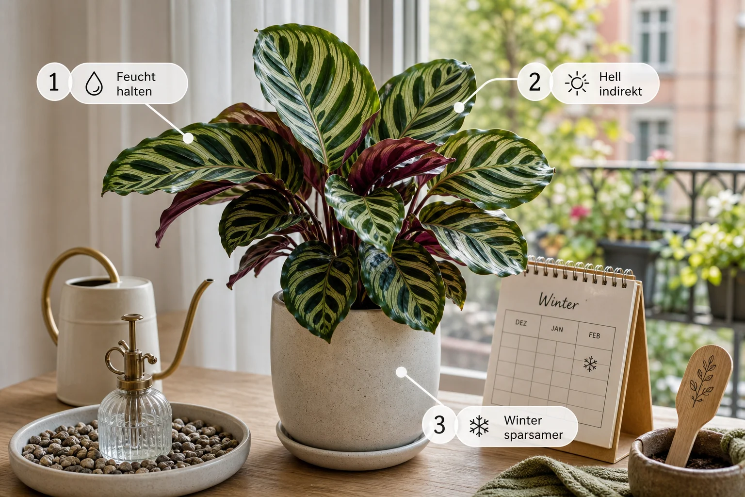 Infografik: Pflege, Timing und saisonale Besonderheiten - Calathea Pflege Luftfeuchtigkeit Standort: Anleitung, Tipps und häufige Fehler