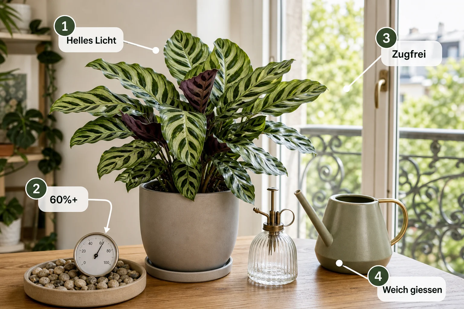 Infografik: Praktische Checkliste - Calathea Pflege Luftfeuchtigkeit Standort: Anleitung, Tipps und häufige Fehler
