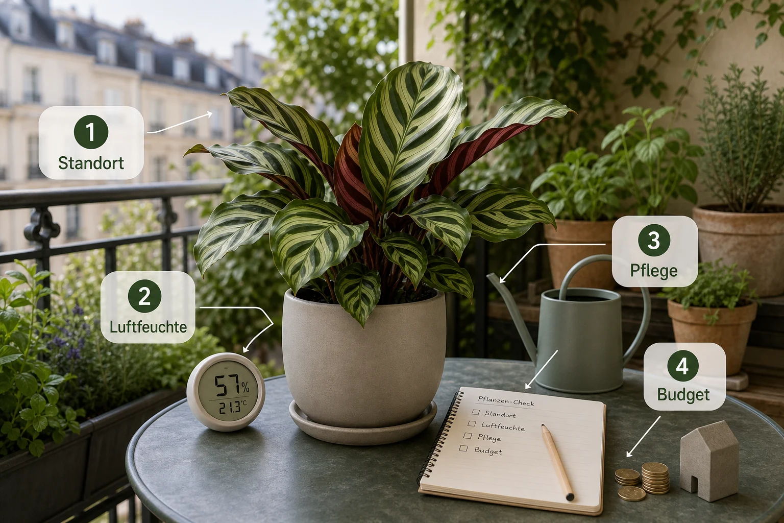 Infografik: Checkliste vor der Umsetzung - Calathea Pflege Luftfeuchtigkeit Standort: Anleitung, Tipps und häufige Fehler