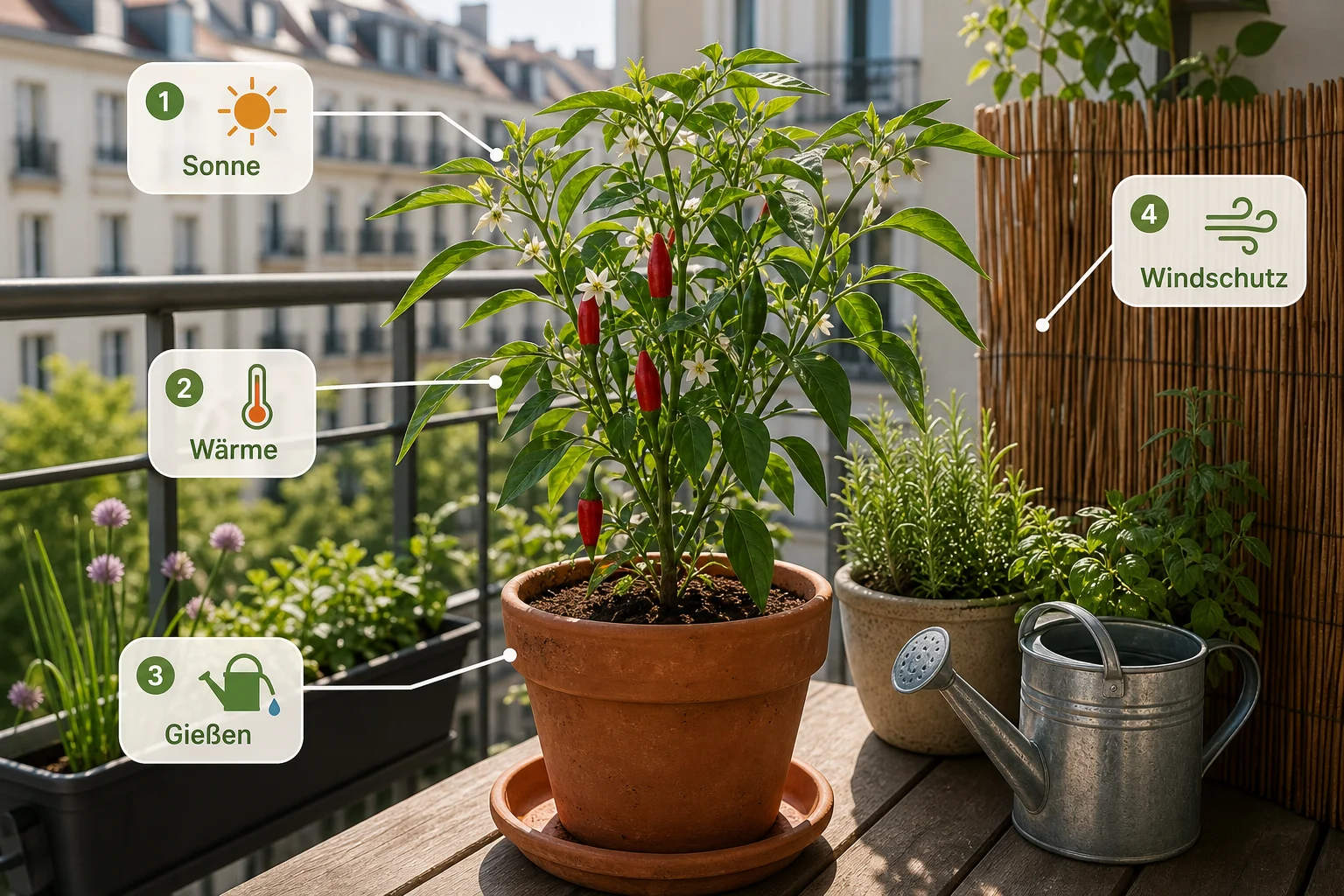 Infografik: Einführung: Was Sie zu chili pflanzen balkon standort pflege wissen sollten - Chili Pflanzen Balkon Standort Pflege: Anleitung, Tipps und häufige Fehler