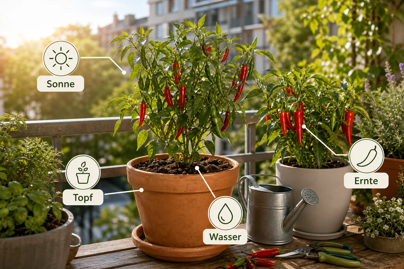Infografik: Fazit - Chili Pflanzen Balkon Standort Pflege: Anleitung, Tipps und häufige Fehler