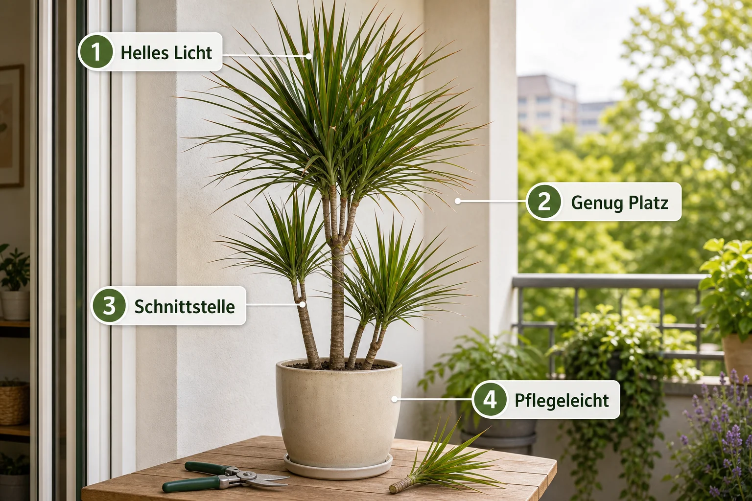 Infografik: Auswahlkriterien für Beliebte Zimmerpflanzen - Drachenbaum Pflege Schneiden Tipps: Anleitung, Tipps und häufige Fehler