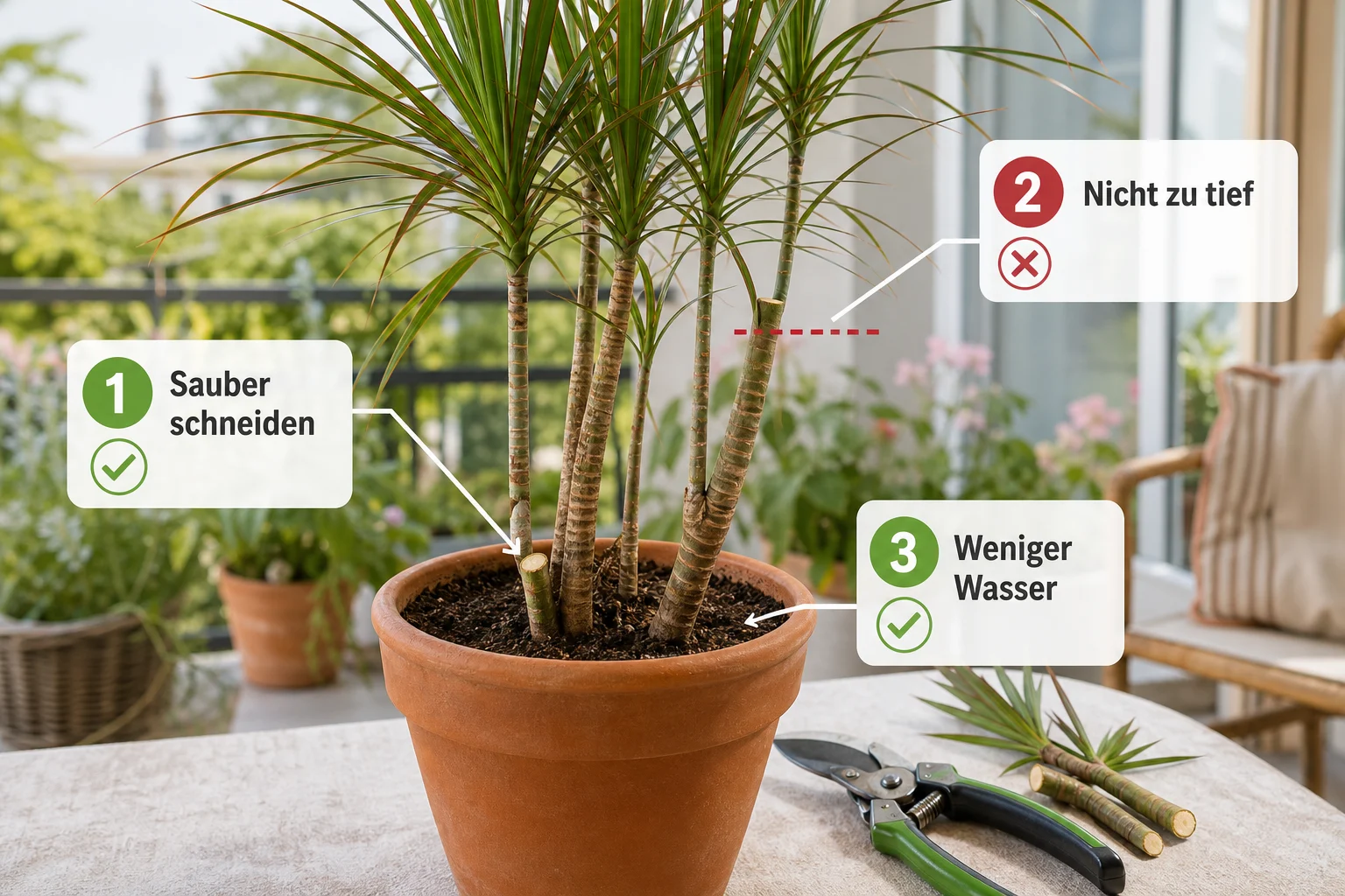 Infografik: Häufige Fehler und wie Sie sie vermeiden - Drachenbaum Pflege Schneiden Tipps: Anleitung, Tipps und häufige Fehler