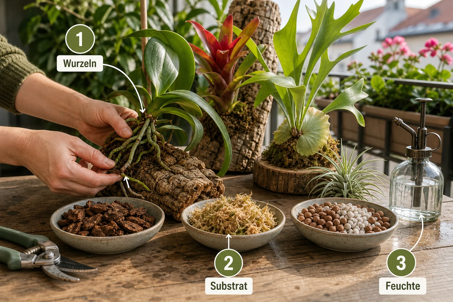 Erklärbild: Schritt-für-Schritt-Anleitung - Epiphyten Pflege Arten Substrat: Anleitung, Tipps und häufige Fehler