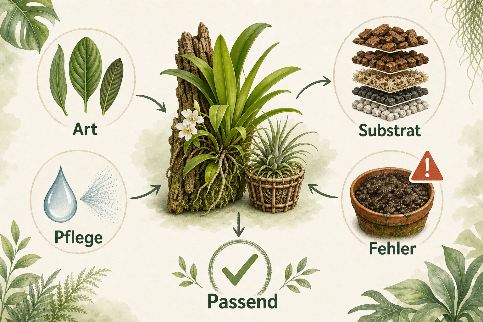 Infografik: Fazit - Epiphyten Pflege Arten Substrat: Anleitung, Tipps und häufige Fehler