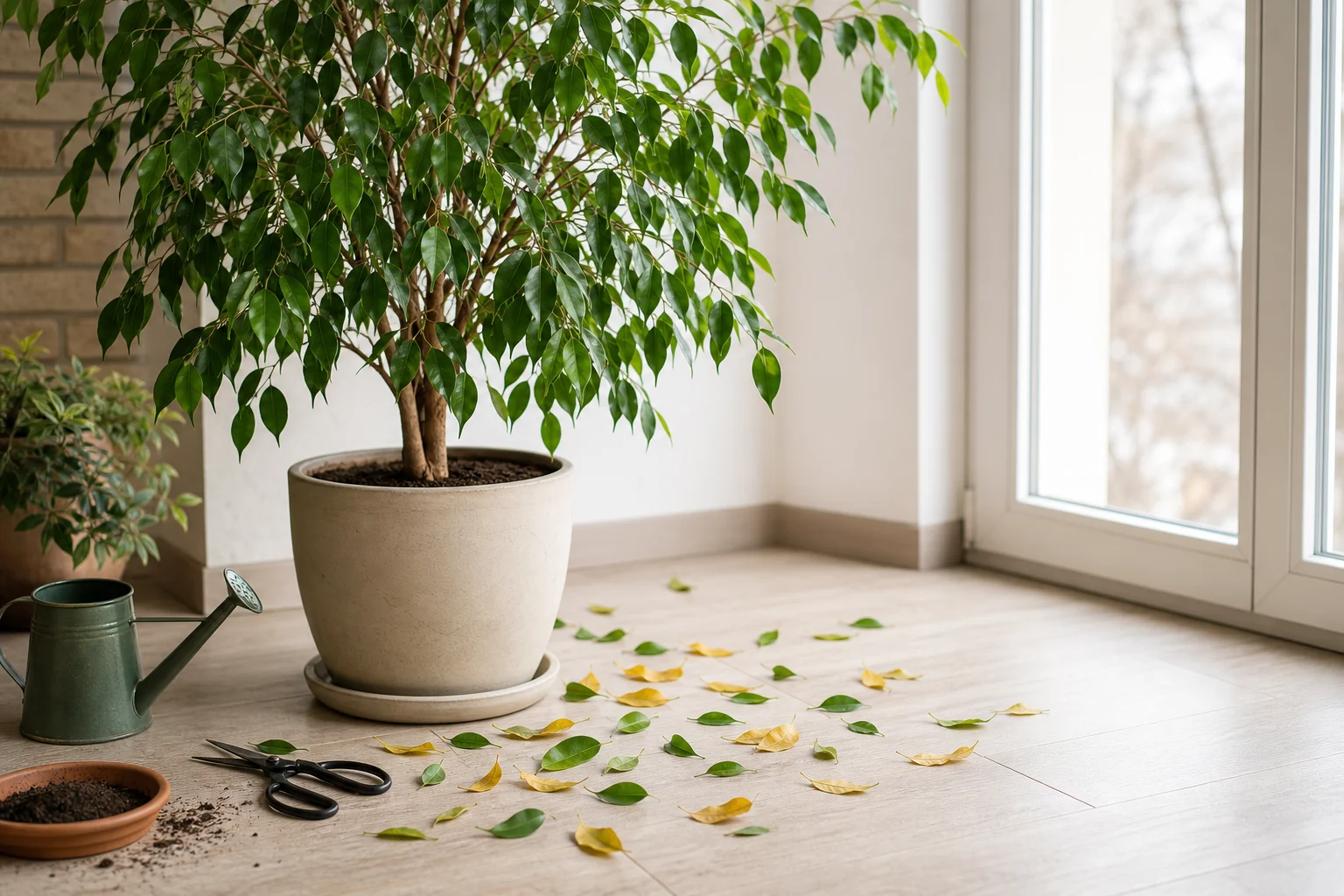 Foto: Einführung - Ficus benjamini Pflege: Blätter fallen? Ratgeber für gesunde Zimmerfeigen