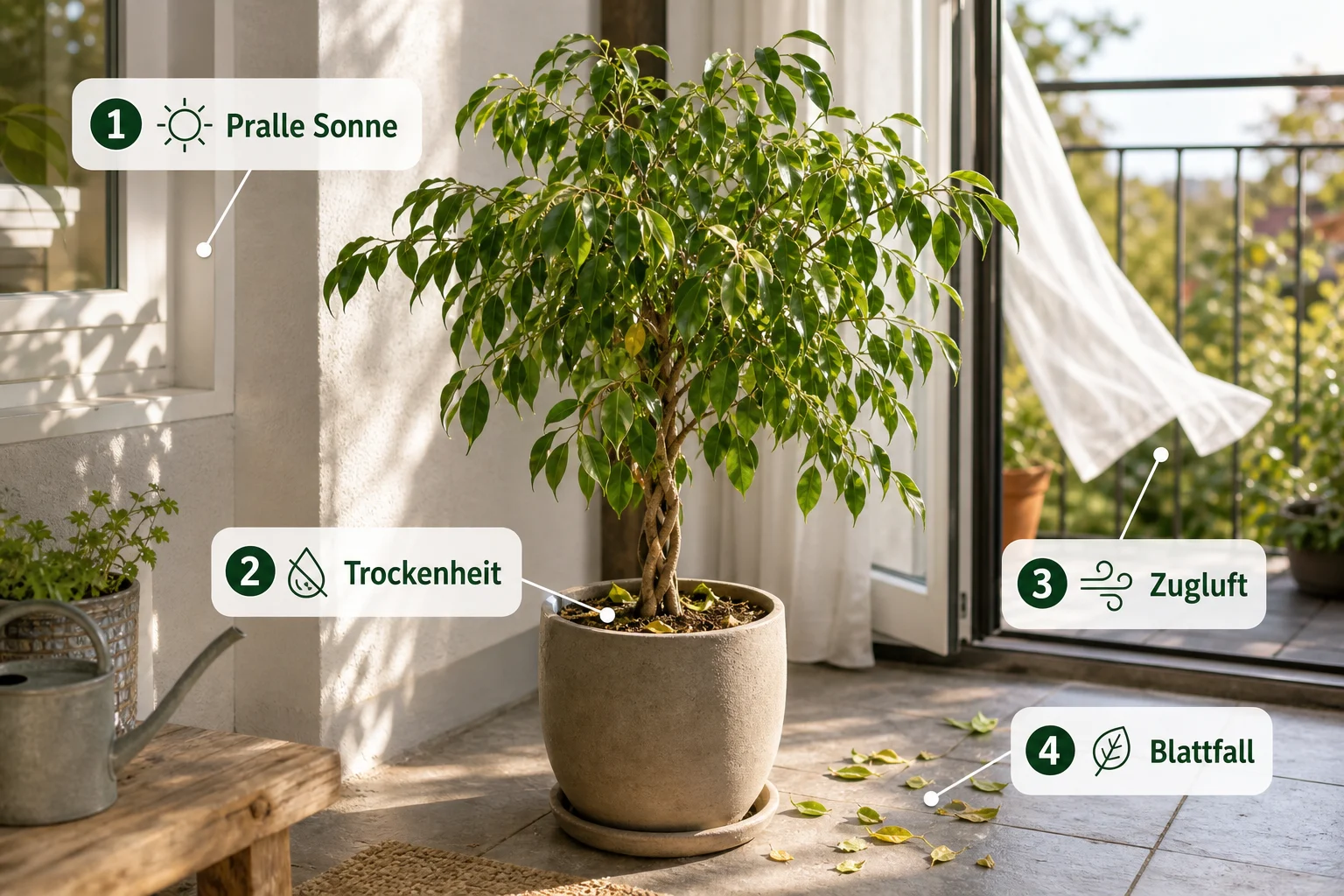 Infografik: Häufige Fehler und wie Sie sie vermeiden - Ficus Benjamini Pflege Blätter Fallen: Anleitung, Tipps und häufige Fehler
