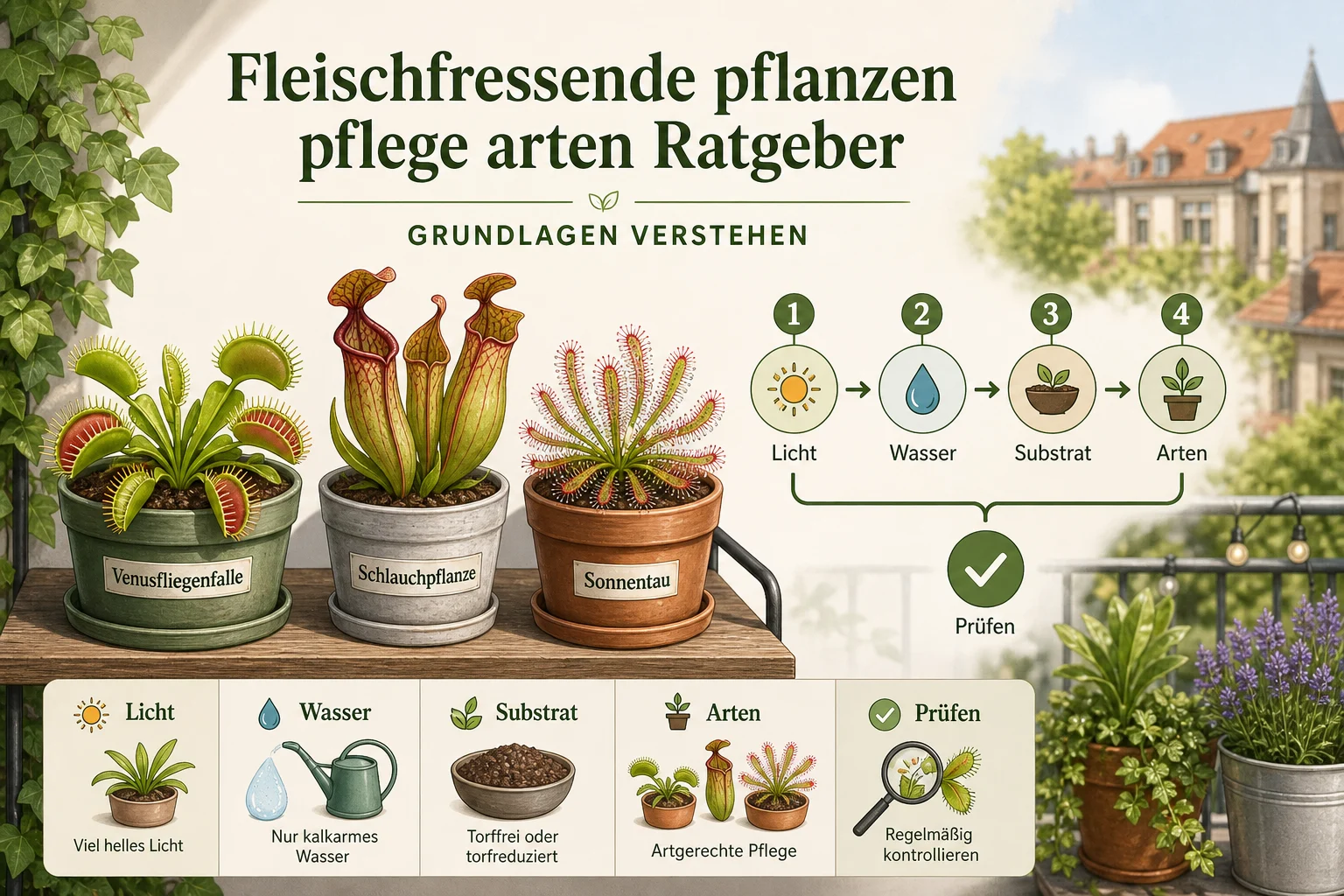 Infografik: Grundlagen verstehen - Fleischfressende pflanzen pflege arten Ratgeber