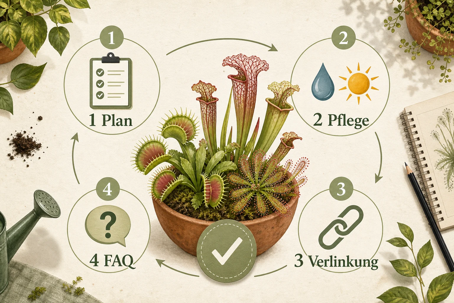 Infografik: Fazit und nächste Schritte - Fleischfressende pflanzen pflege arten Ratgeber