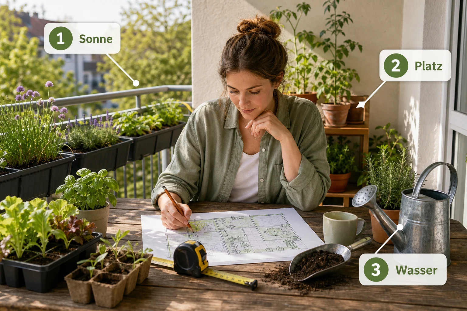 Infografik: Voraussetzungen, Standort und richtige Planung - Garten Anfänger Tipps Erste Schritte: Schritt-für-Schritt erklärt