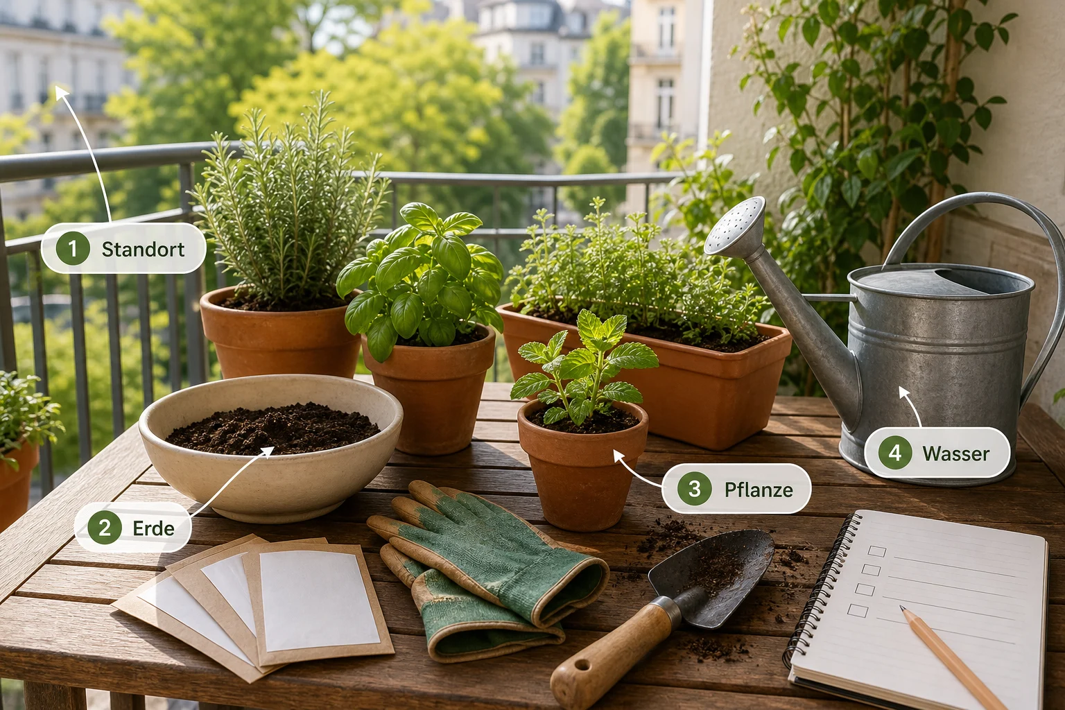 Infografik: Praktische Checkliste - Garten Anfänger Tipps Erste Schritte: Schritt-für-Schritt erklärt
