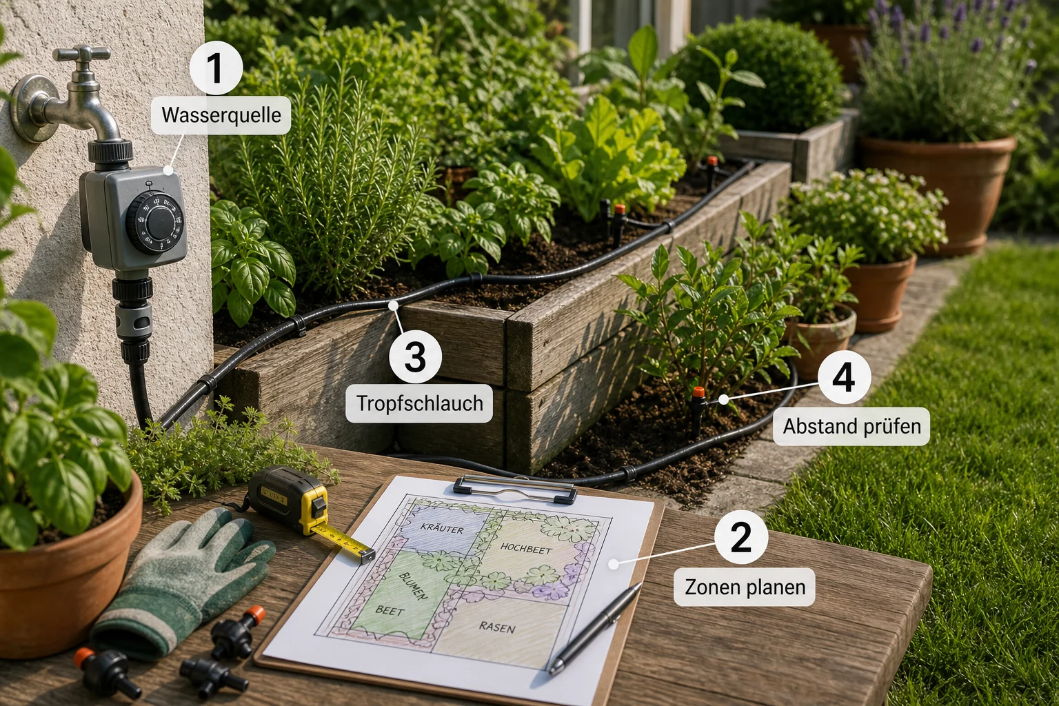 Infografik: Voraussetzungen, Standort und richtige Planung - Garten Bewässerung Automatisch Günstig: Anleitung, Tipps und häufige Fehler
