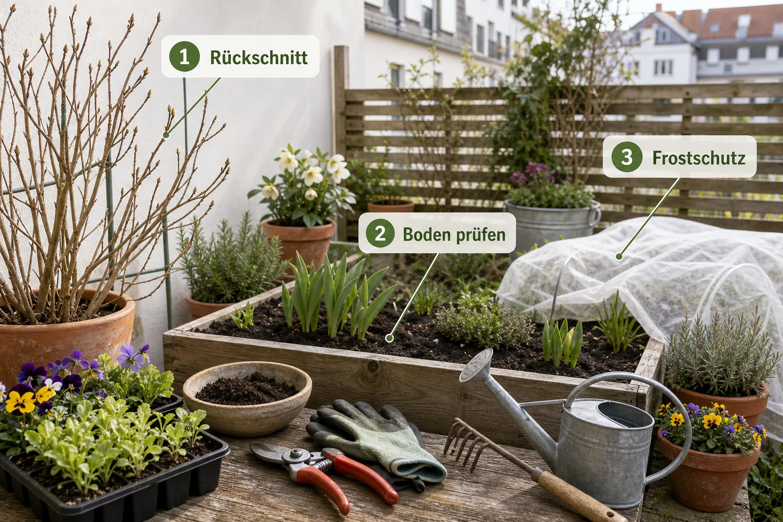 Infografik: Pflege, Timing und saisonale Besonderheiten - Garten Frühling Checkliste Arbeiten: praktische Checkliste