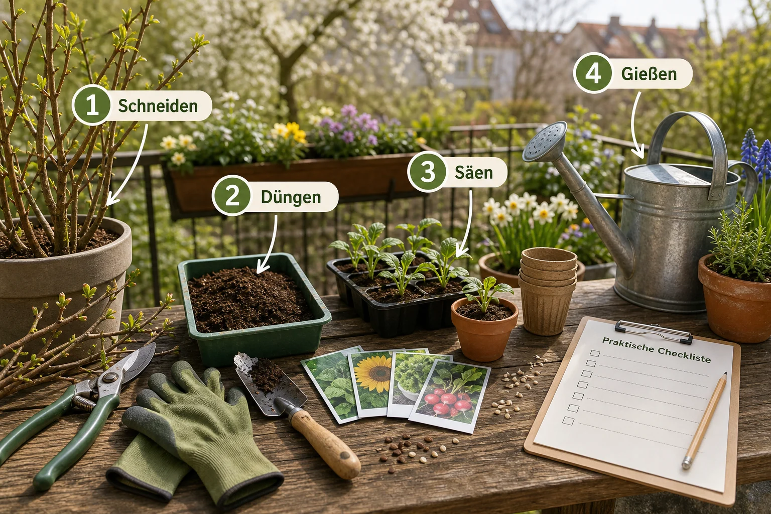 Infografik: Praktische Checkliste - Garten Frühling Checkliste Arbeiten: praktische Checkliste