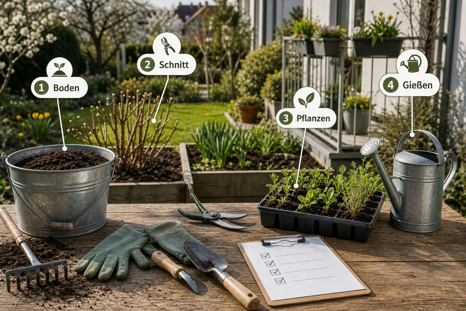 Infografik: Einführung: Was Sie zu garten frühling vorbereiten checkliste wissen sollten - Garten Frühling Vorbereiten Checkliste: praktische Checkliste