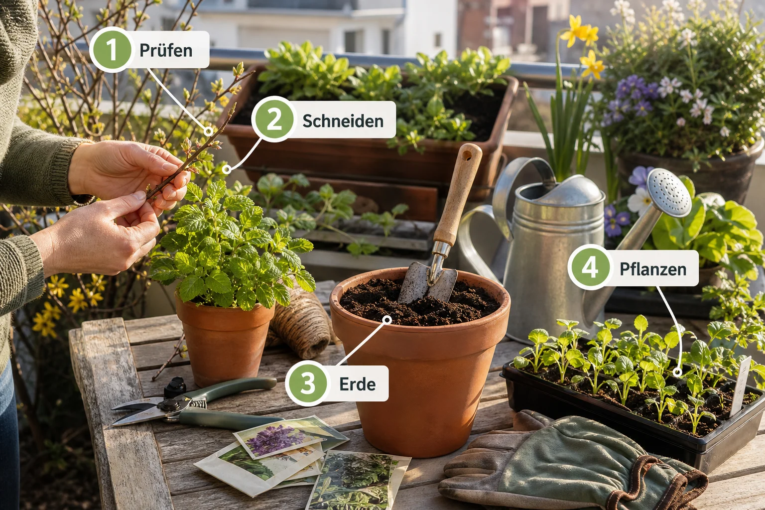 Infografik: Schritt-für-Schritt-Anleitung - Garten Frühling Vorbereiten Checkliste: praktische Checkliste