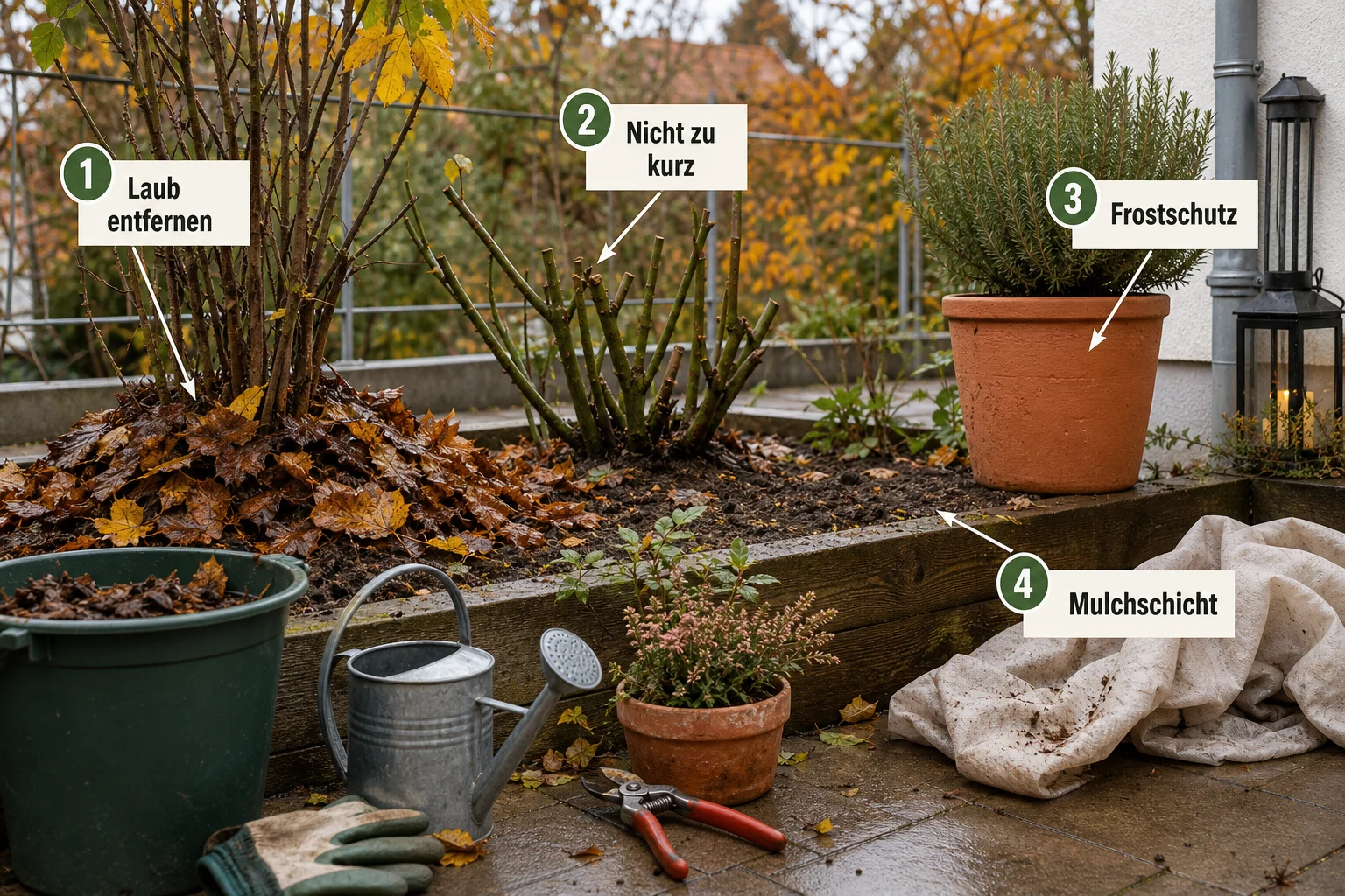 Infografik: Häufige Fehler und wie Sie sie vermeiden - Garten Herbst Vorbereiten Checkliste: praktische Checkliste