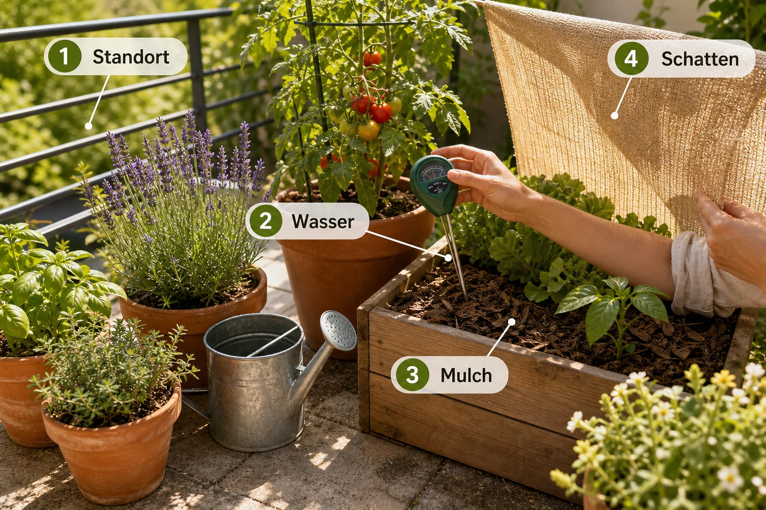 Infografik: Auswahlkriterien für Sommer - Garten Sommer Pflege Hitze: Anleitung, Tipps und häufige Fehler