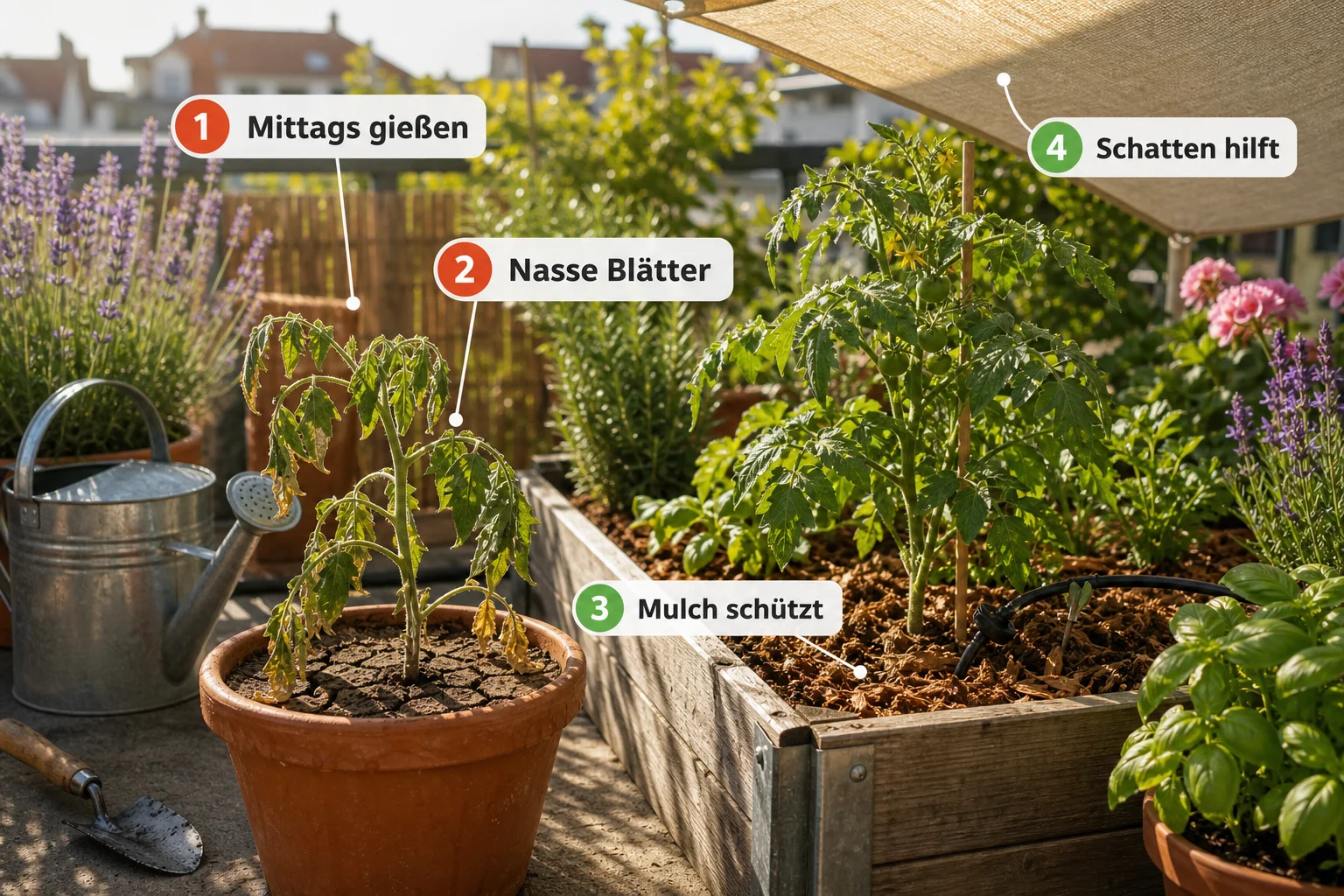Infografik: Häufige Fehler und wie Sie sie vermeiden - Garten Sommer Pflege Hitze: Anleitung, Tipps und häufige Fehler