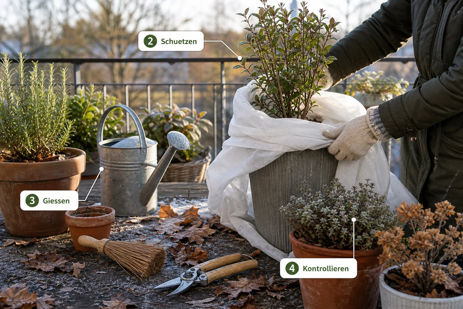 Infografik: Schritt-für-Schritt-Anleitung - Garten Winter Arbeiten Erledigen: Anleitung, Tipps und häufige Fehler