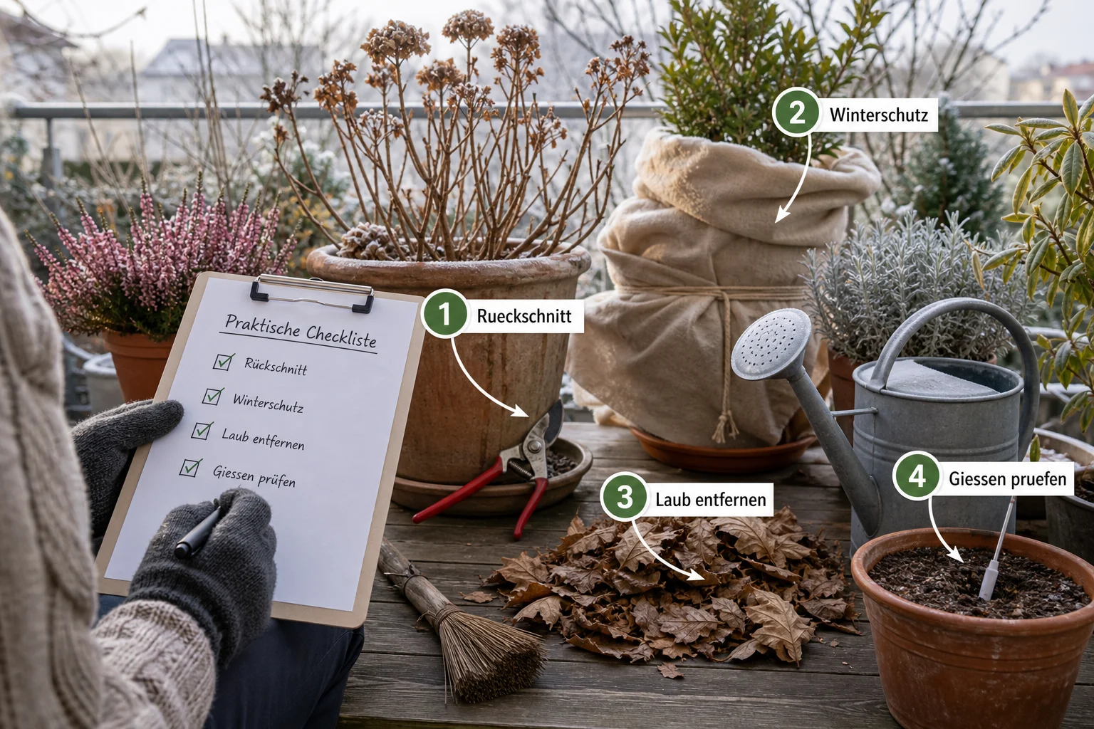 Infografik: Praktische Checkliste - Garten Winter Arbeiten Erledigen: Anleitung, Tipps und häufige Fehler