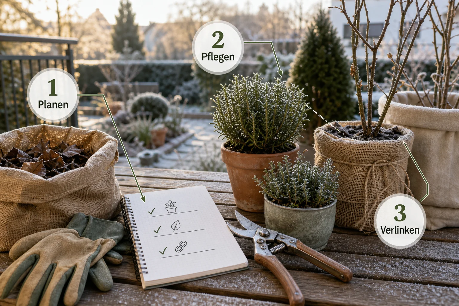 Infografik: Fazit und nächste Schritte - Garten Winter Arbeiten Erledigen: Anleitung, Tipps und häufige Fehler