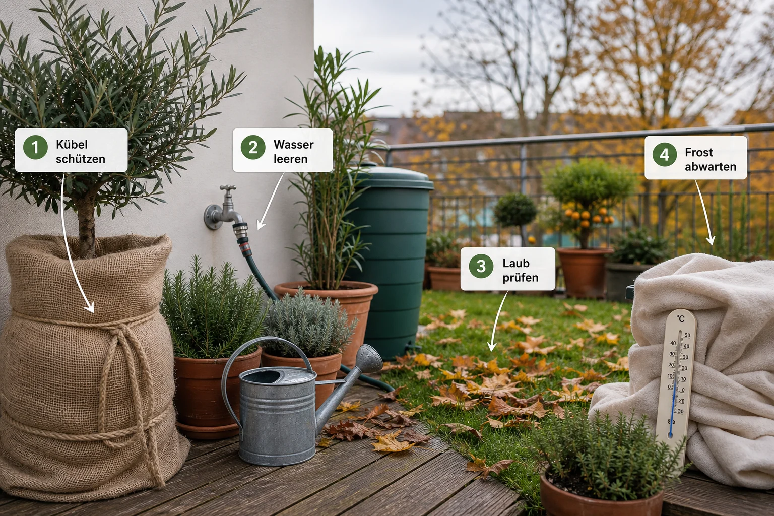 Erklärbild: Welche saisonalen Arbeiten sind wirklich notwendig? - Garten Winterfest Machen Checkliste: praktische Checkliste