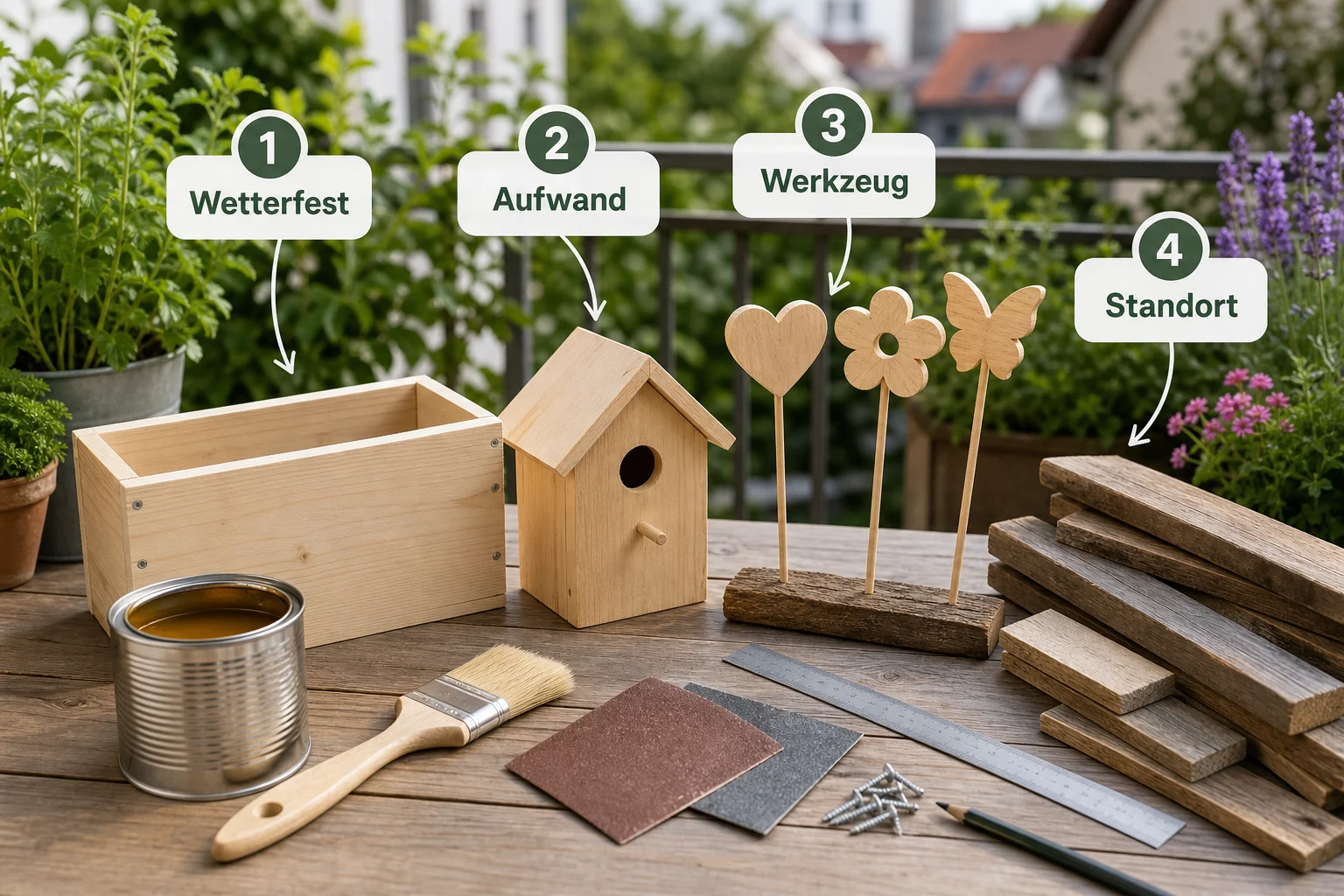 Infografik: Auswahlkriterien für Dekorationsprojekte - Gartendeko Selber Machen Holz: Anleitung, Tipps und häufige Fehler