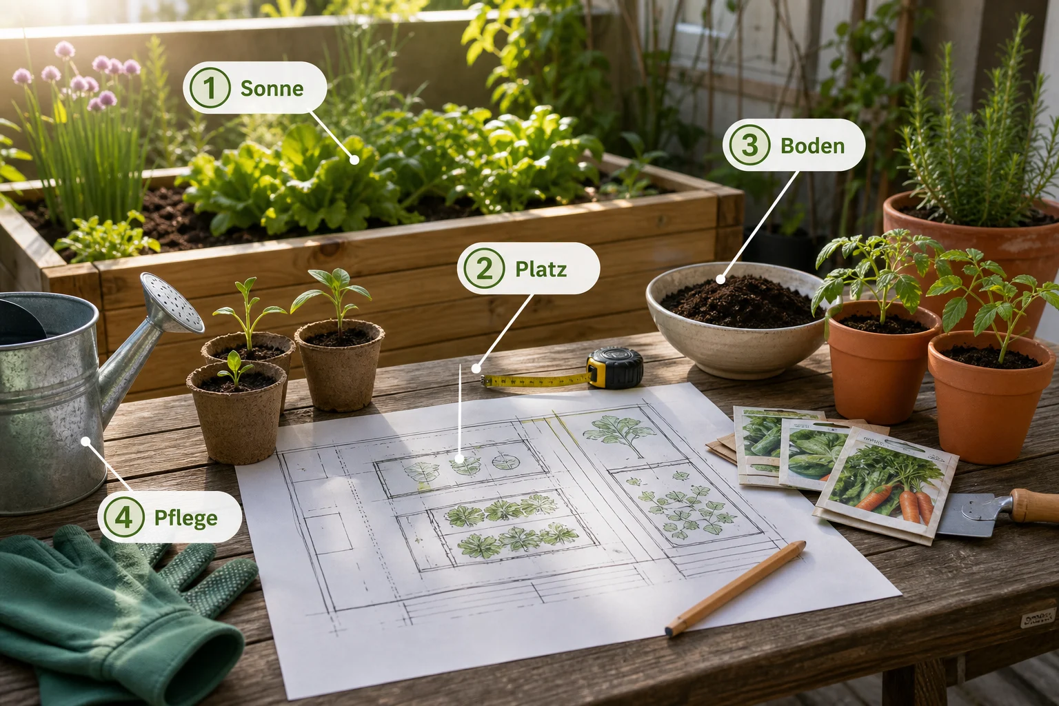 Infografik: Auswahlkriterien für Anbauplanung - Gemüsegarten Anlegen Anfänger Plan: Anleitung, Tipps und häufige Fehler