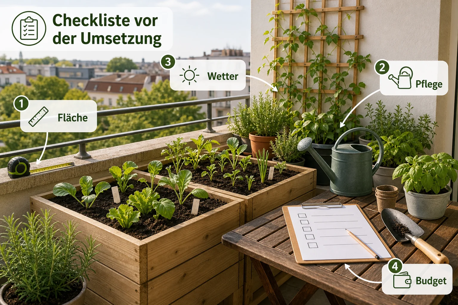 Infografik: Checkliste vor der Umsetzung - Gemüsegarten Anlegen Anfänger Plan: Anleitung, Tipps und häufige Fehler