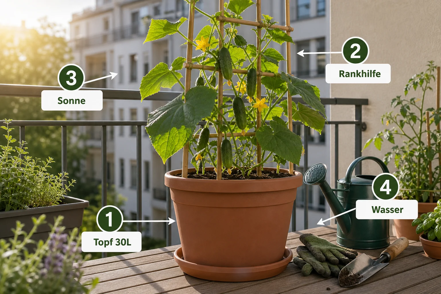 Infografik: Praktische Checkliste - Gurken Balkon Anbauen Rankhilfe Topf: Anleitung, Tipps und häufige Fehler