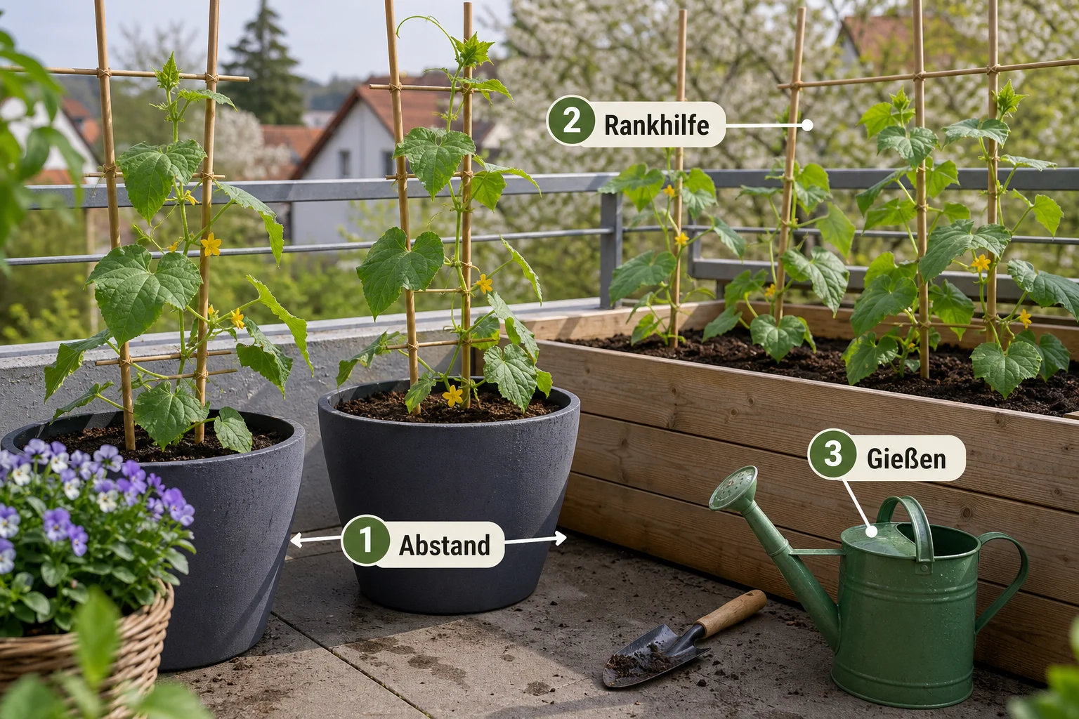 Erklärbild: Pflege, Timing und saisonale Besonderheiten - Gurken Pflanzen Abstand Rankhilfe: Anleitung, Tipps und häufige Fehler