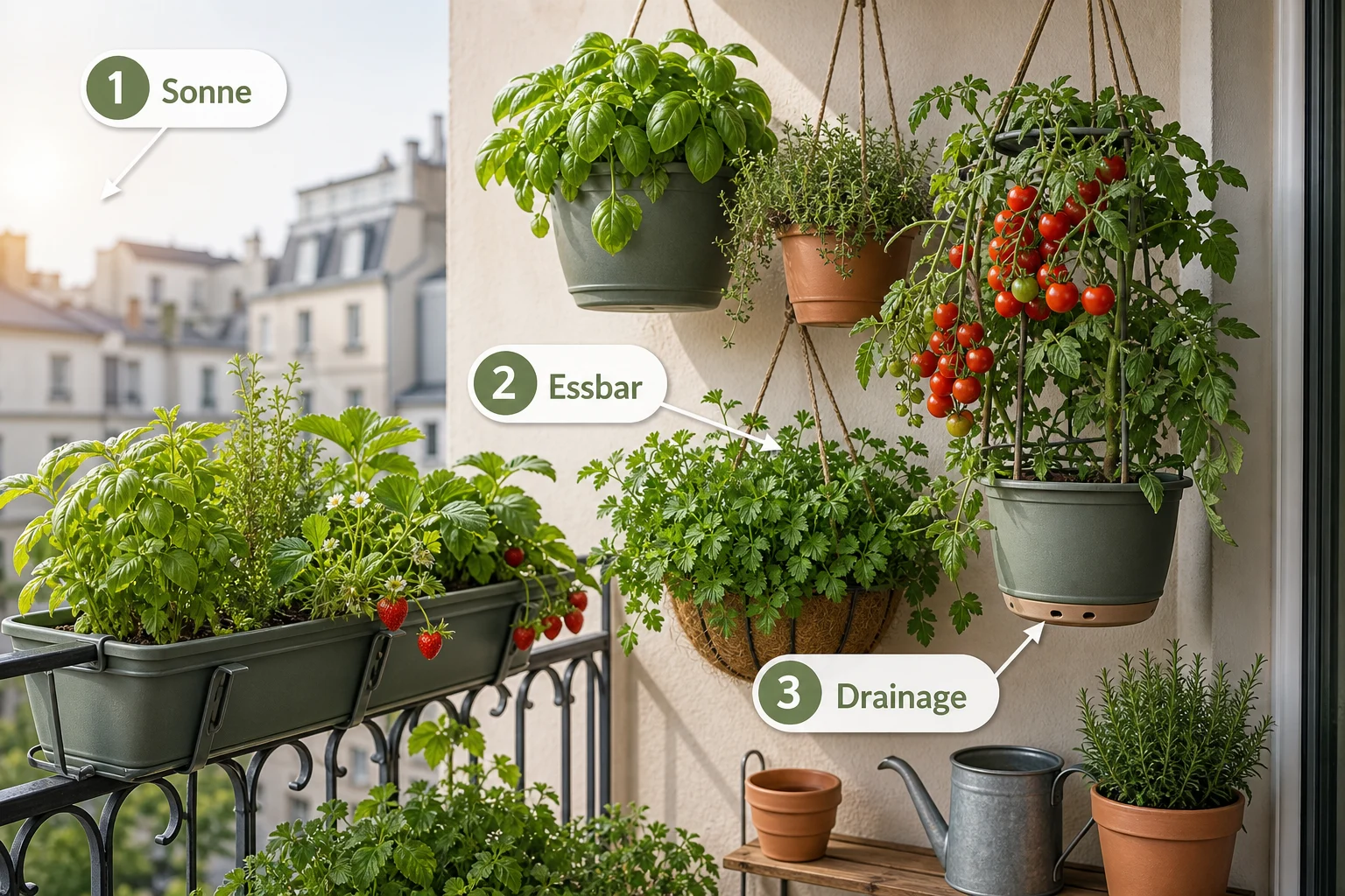 Infografik: Einführung: Was Sie zu hängende pflanzen balkon gemüse kräuter wissen sollten - Hängende Pflanzen Balkon Gemüse Kräuter: Anleitung, Tipps und häufige Fehler