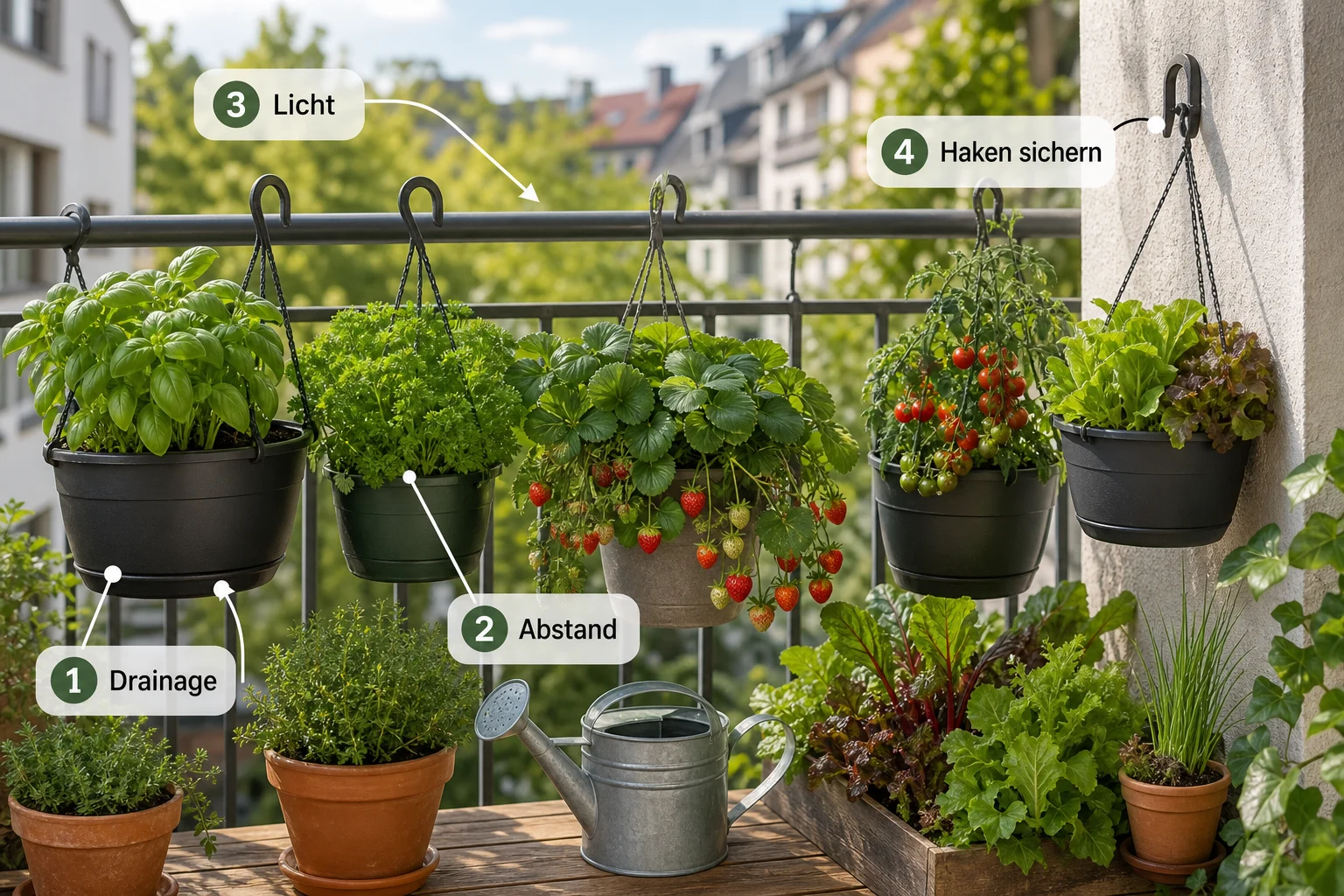 Infografik: Häufige Fehler und wie Sie sie vermeiden - Hängende Pflanzen Balkon Gemüse Kräuter: Anleitung, Tipps und häufige Fehler