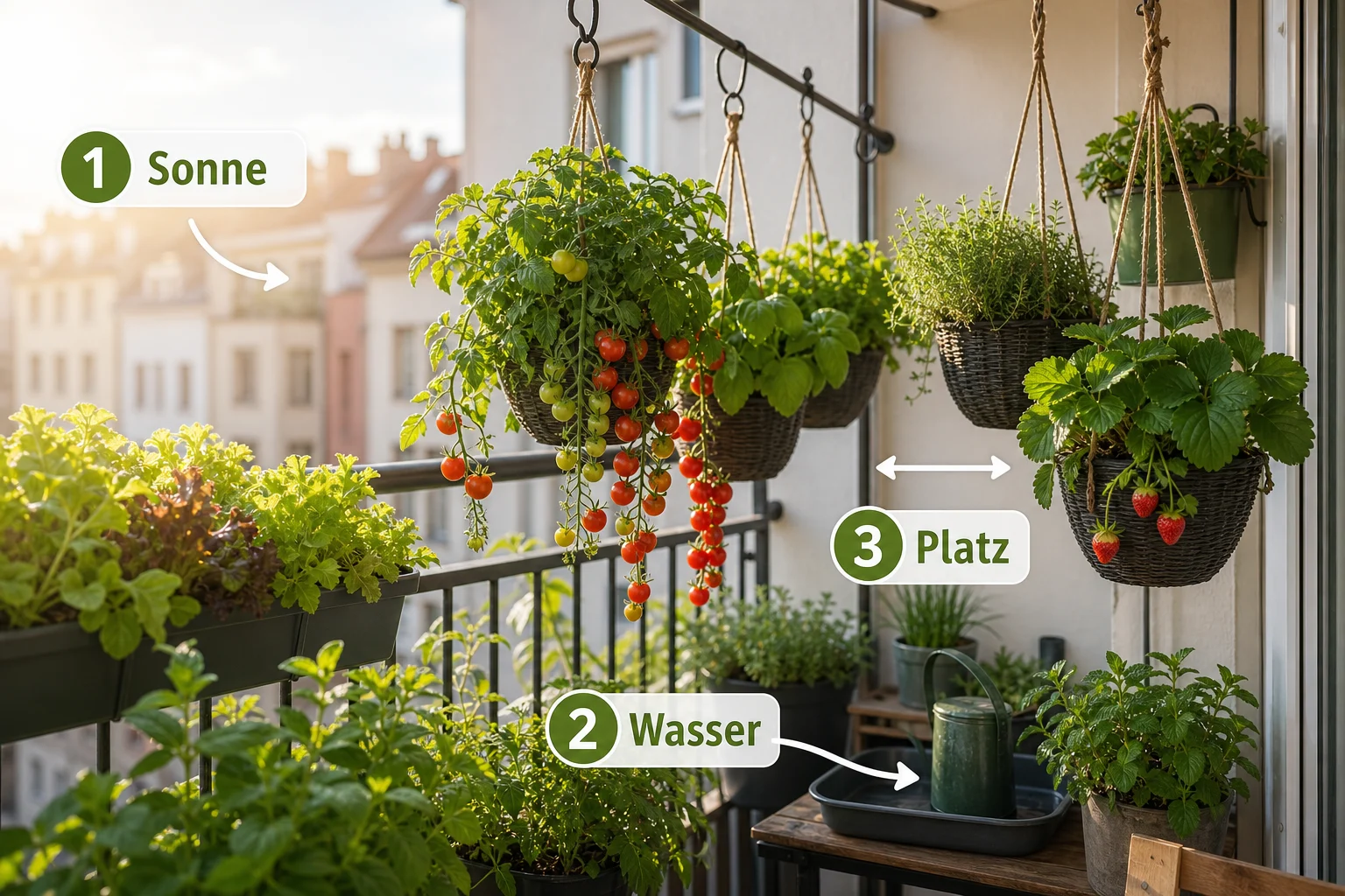 Infografik: Fazit - Hängende Pflanzen Balkon Gemüse Kräuter: Anleitung, Tipps und häufige Fehler