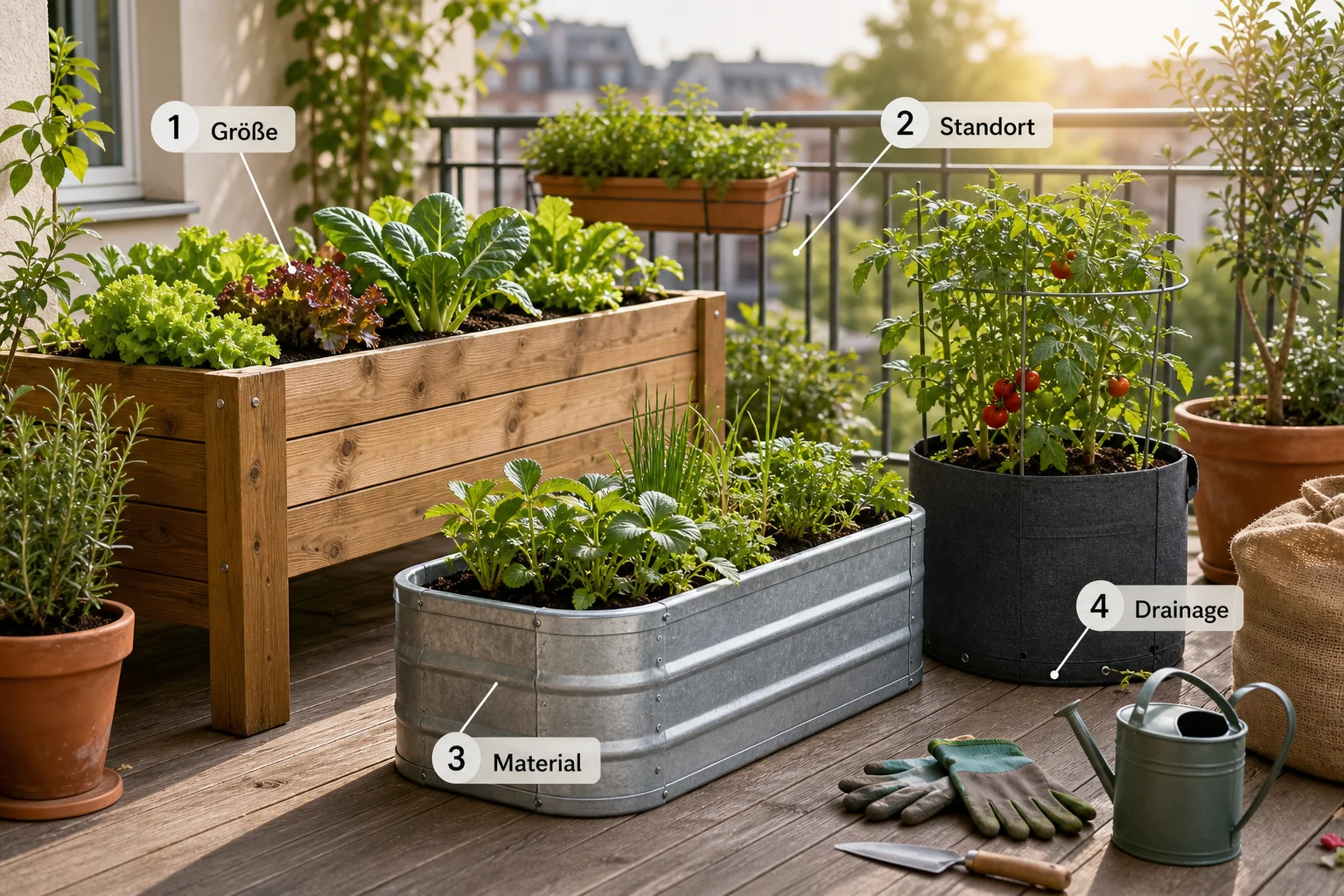 Infografik: Auswahlkriterien für Hochbeet & Container - Hochbeet Anlegen Größe Standort Material: Anleitung, Tipps und häufige Fehler