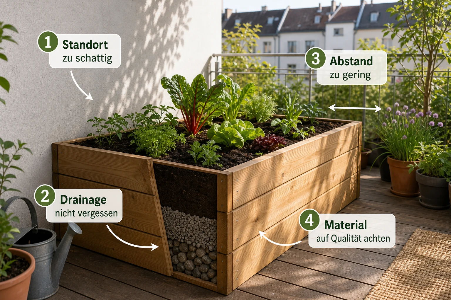 Infografik: Häufige Fehler und wie Sie sie vermeiden - Hochbeet Anlegen Größe Standort Material: Anleitung, Tipps und häufige Fehler