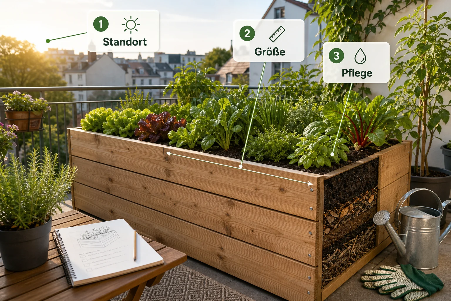 Infografik: Fazit und nächste Schritte - Hochbeet Anlegen Größe Standort Material: Anleitung, Tipps und häufige Fehler