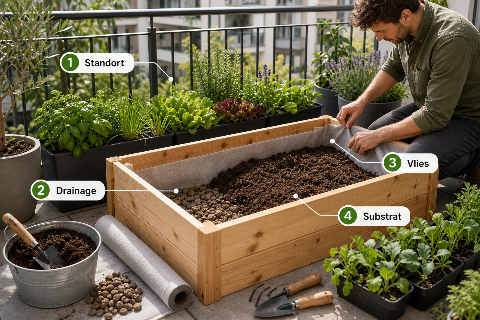 Infografik: Einführung: Was Sie zu hochbeet balkon selber bauen anleitung wissen sollten - Hochbeet Balkon Selber Bauen Anleitung: Schritt-für-Schritt erklärt