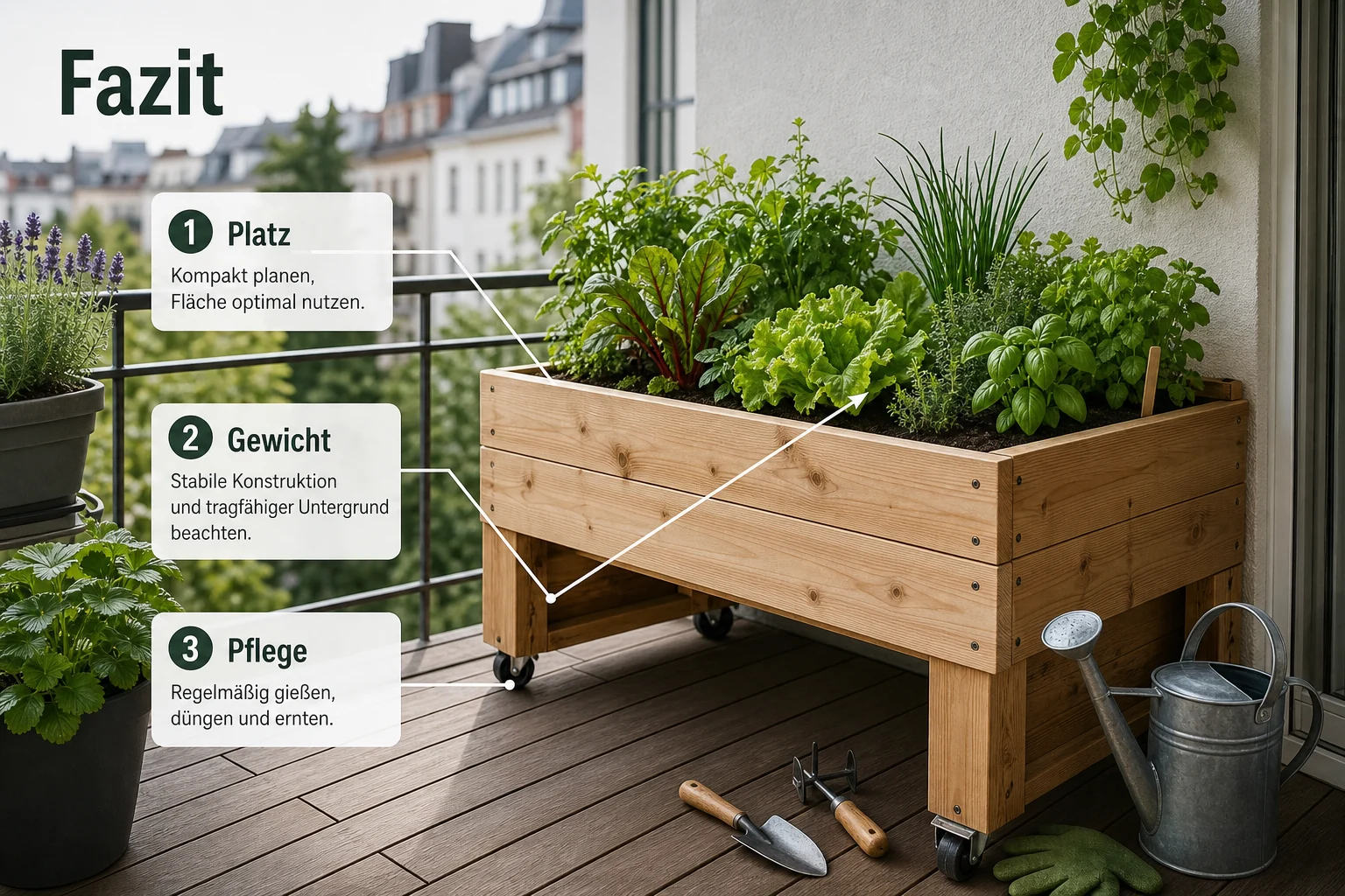 Infografik: Fazit - Hochbeet Balkon Selber Bauen Anleitung: Schritt-für-Schritt erklärt