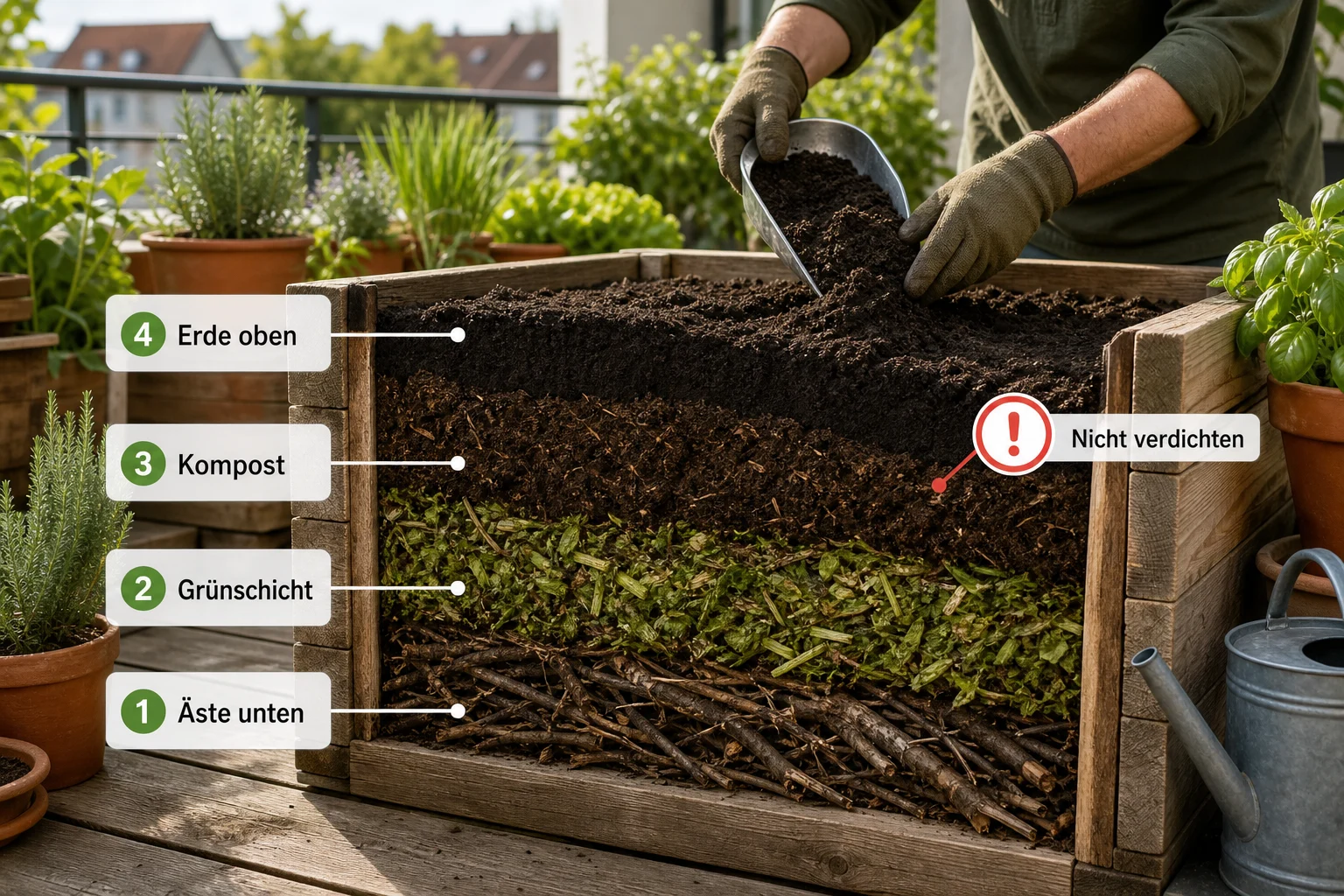 Infografik: Häufige Fehler und wie Sie sie vermeiden - Hochbeet Befüllen Schichten Reihenfolge Anleitung: Schritt-für-Schritt erklärt
